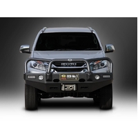 ECB Polished Winch BullBar with Bumper Lights to suit Isuzu MU-X 11/13 - 01/17