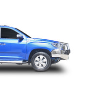 ECB Silver Hammertone Winch BullBar with Bumper Lights to suit LDV T60 07/17 - 08/21