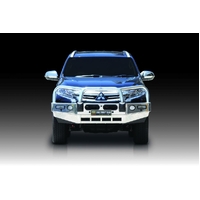 ECB Silver Hammertone BullBar with Bumper Lights to suit Mitsubishi Pajero Sport Exceed 05/16 - 11/19