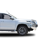 ECB Polished BullBar with Bumper Lights to suit Mitsubishi Triton MR 11/18 - Onwards