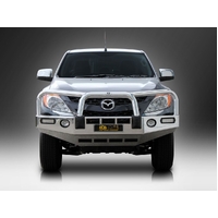 ECB Textura Black BullBar with Bumper Lights to suit Mazda BT-50 2WD Highrise 10/11 - 03/18