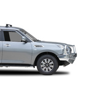 ECB Black Ripple BullBar with Bumper Lights to suit Nissan Patrol Y62 TI-L 08/19 - 11/21