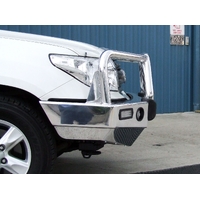 ECB Textura Black BullBar with Bumper Lights to suit Toyota LandCruiser 200 Series VX 11/07 - 01/12