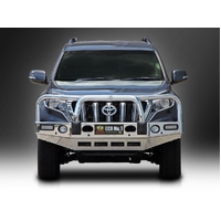 ECB Textura Black BullBar with Bumper Lights to suit Toyota Prado 150 Series 2 VX 11/13 - 10/17