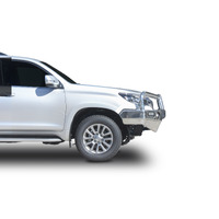 ECB Polished BullBar with Bumper Lights to suit Toyota Prado Kakadu 11/17 - Onwards