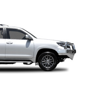ECB Silver Hammertone Winch BullBar with Bumper Lights to suit Toyota Prado GXL 11/17 - Onwards