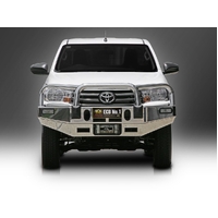 ECB Silver Hammertone BullBar to suit Toyota HiLux Workmate 4WD Narrow Cab 07/15 - 05/18