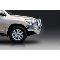 ECB Polished Winch BullBar with Bumper Lights to suit Toyota LandCruiser 200 Series GXL 01/16 - 06/21