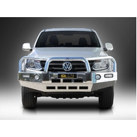 ECB Polished BullBar with Bumper Lights to suit Volkswagen Amarok Sensor Model 07/10 - 08/16