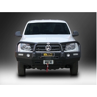ECB Textura Black BullBar Winch Compatible with Bumper Lights to suit Volkswagen Amarok Sensor Model 07/10 - 08/16