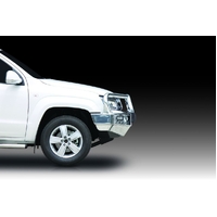 ECB Black Ripple BullBar with Bumper Lights to suit Volkswagen Amarok 09/16 - 11/22