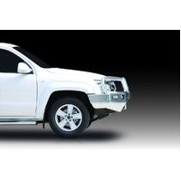 ECB Black Ripple Winch BullBar with Bumper Lights to suit Volkswagen Amarok 09/16 - 11/22
