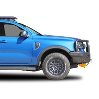 ECB Silver Hammertone Triple Hoop Winch Bar to suit Ford Ranger 05/22 - Onwards