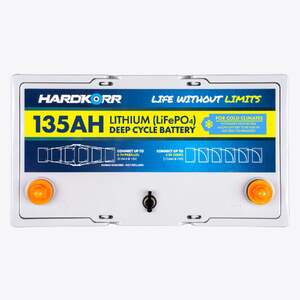 HARDKORR 135AH LIFEPO4 DEEP CYCLE LITHIUM BATTERY WITH Bluetooth