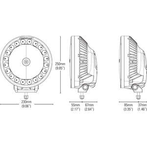 Lightforce HTX2 Hybrid Driving Light - 24V (Single)