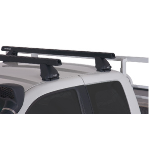Rhino-Rack JA0130 Heavy Duty 2500 Black 2 Bar Roof Rack for FORD Courier PE-PH Crew Cab 4DR Ute (02/1999-12/2006)