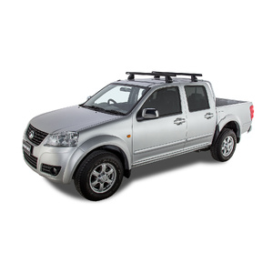 Rhino-Rack JA0187 Heavy Duty 2500 Black 2 Bar Roof Rack for GWM V200 Dual Cab 4DR Ute (01/2011-12/2014)