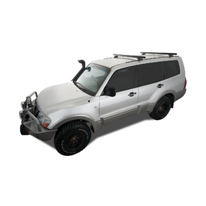 Rhino-Rack JA0659 Heavy Duty RLTP Trackmount Black 2 Bar Roof Rack for MITSUBISHI Pajero NM - NP LWB 4DR 4WD (05/2000-10/2006)