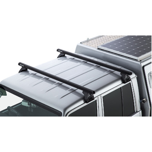 Rhino-Rack JA0802 Heavy Duty RL150 Black 2 Bar Roof Rack for TOYOTA Land Cruiser 79 series 4th Facelift Double Cab 4DR 4WD (01/2023-Current)