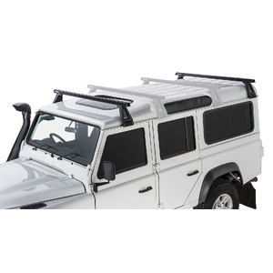 Rhino-Rack JA0804 Heavy Duty RL210 Black 2 Bar Roof Rack for LAND ROVER Defender 110 / 130 Chassis Cab 2DR 4WD (03/1993-12/2020)