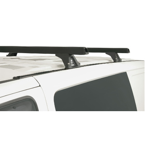 Rhino-Rack JA0815 Heavy Duty RLTF Trackmount Black 2 Bar Roof Rack for HYUNDAI iLoad 2DR Van (01/2008-12/2021)