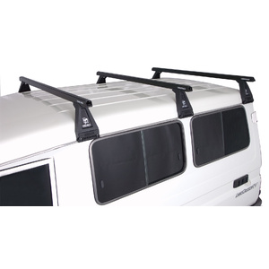 Rhino-Rack JA0837 Heavy Duty RL210 Black 3 Bar Roof Rack for VOLKSWAGEN Caravelle T3 High Roof 2DR Van (08/1982-12/1992)