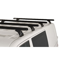 Rhino HD RLTF Black 4 Bar Roof Rack for VOLKSWAGEN Transporter T6 2dr Van SWB (Standard Roof) 12/15 On