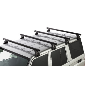 Rhino-Rack JA0848 Heavy Duty RL150 Black 4 Bar Roof Rack for TOYOTA Land Cruiser 76 Series 4DR 4WD (03/2007-Current)
