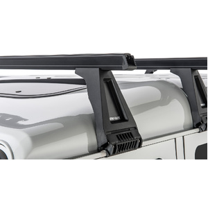 Rhino-Rack JA0850 Heavy Duty RL210 Black 4 Bar Roof Rack for LAND ROVER Defender 110 (incl. Hard Top) 4DR 4WD (03/1993-12/2020)