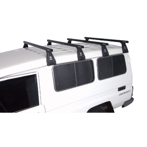 Rhino-Rack JA0851 Heavy Duty RL210 Black 4 Bar Roof Rack for TOYOTA Land Cruiser Sahara 60 Series 4DR 4WD (01/1983-04/1990)