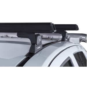 Rhino-Rack JA6448 Heavy Duty RLT600 Trackmount Black 2 Bar Roof Rack for ISUZU D-Max Gen2 TF Space Cab 2DR Ute (01/2012-12/2020)
