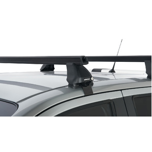Rhino-Rack JA7746 Heavy Duty 2500 Black 2 Bar Roof Rack for NISSAN Navara (post facelift) NP300 Dual Cab 4DR Ute (01/2021-Current)