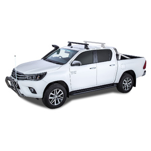 Rhino-Rack JA7991 Heavy Duty 2500 Black 1 Bar Roof Rack (Front) for TOYOTA Hilux Gen 8 Double Cab 4DR Ute (10/2015-Current)