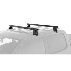 Rhino-Rack JA8135 Heavy Duty 2500 Black 2 Bar Roof Rack for CHEVROLET Silverado 1500 Gen4 Double Cab 4DR Ute (01/2019-Current)