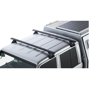 Rhino-Rack JA9217 Vortex RL110 Black 2 Bar Roof Rack for TOYOTA Land Cruiser 79 Series Double Cab 4DR 4WD (01/2007-12/2023)