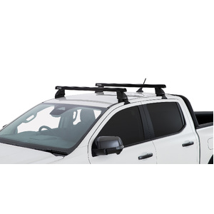 Rhino-Rack JC-01544 Heavy Duty 2500 Black 2 Bar Roof Rack for VOLKSWAGEN Amarok Gen2 Double Cab 4DR Ute (01/2023-Current)