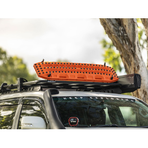 Kaon Angled Wind Deflector Maxtrax &amp; TRED Mounts to suit Rhino-Rack Pioneer Platform [4 Slat Rack] 