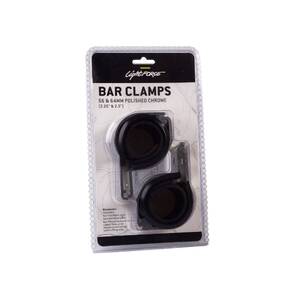 Lightforce Two Bar Clamps (Polished) to suit 56mm and 65mm Diameter Bars (due for phase out)
