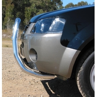 ECB Silver Hammertone Nudge Bar - Series 2 to suit Ford Territory SY MKII 05/09 - 04/11