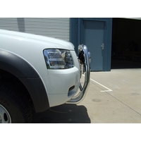 ECB Silver Hammertone Nudge Bar - Series 2 to suit Ford Ranger PJ 12/06 - 03/09