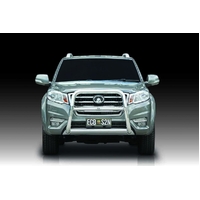 ECB Silver Hammertone Nudge Bar - Series 2 to suit Great Wall Steed Dual Cab 07/16 - 08/21