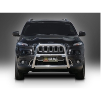 ECB Polished Nudge Bar - Series 2 to suit Jeep Cherokee KL Ex TrailHawk 06/14 - 12/18