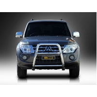 ECB Polished Nudge Bar - Series 2 to suit Mitsubishi Pajero NW 10/11 - 06/14