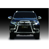 ECB Textura Black Nudge Bar - Series 2 to suit Mitsubishi Pajero Sport GLX 05/16 - 11/19