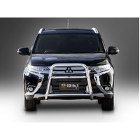 ECB Black Ripple Nudge Bar - Series 2 to suit Mitsubishi Outlander ZK 01/15 - 10/17