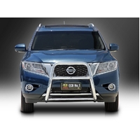 ECB Black Ripple Nudge Bar - Series 2 to suit Nissan Pathfinder R52 Ex HYBRID 10/13 - 11/16