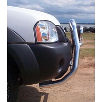 ECB Silver Hammertone Nudge Bar - Series 2 to suit Nissan Navara D22 4WD (Thai) 10/09 - 12/14