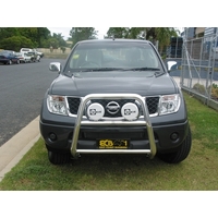 ECB Silver Hammertone Nudge Bar - Series 2 to suit Nissan Navara D40 RX 12/05 - 03/15