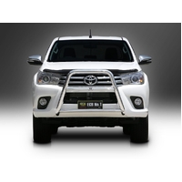 ECB Silver Hammertone Nudge Bar - Series 2 to suit Toyota HiLux Workmate 2WD Narrow Cab 07/15 - 05/18