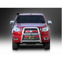 ECB Silver Hammertone Nudge Bar - Series 2 to suit Holden Colorado 7 12/12 - 08/16